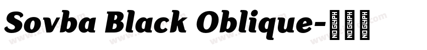 Sovba Black Oblique字体转换